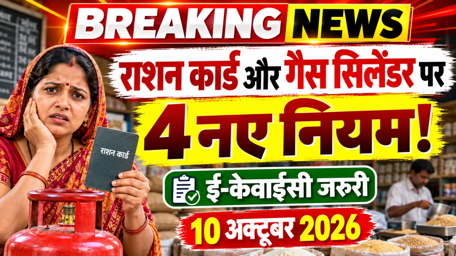 राशन कार्ड और गैस सिलेंडर पर 4 नए नियम 2026, इंदौर के उपभोक्ताओं के लिए ई-केवाईसी