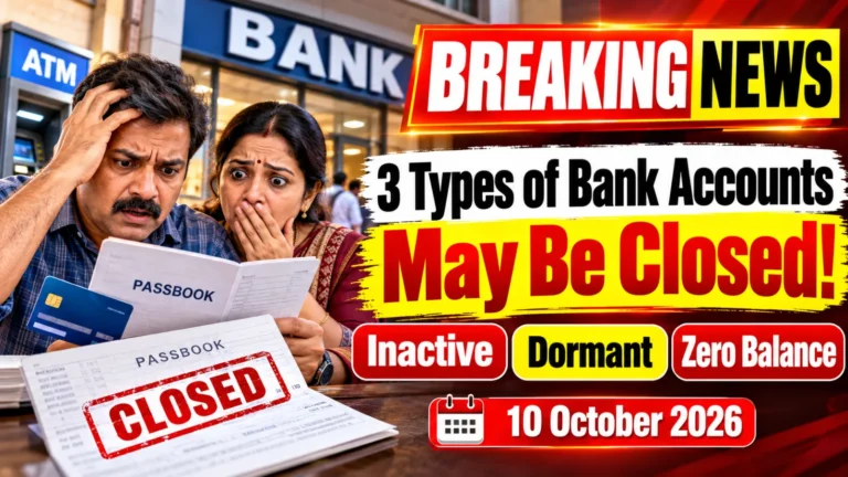 RBI new rules 2026: inactive, dormant and zero balance bank accounts that may be closed, for account holders in Indore