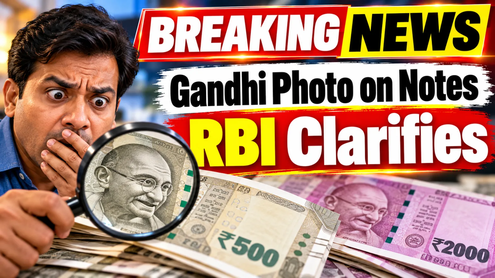 RBI clarifies Gandhi photo will stay on Indian currency notes, news for Mumbai readers