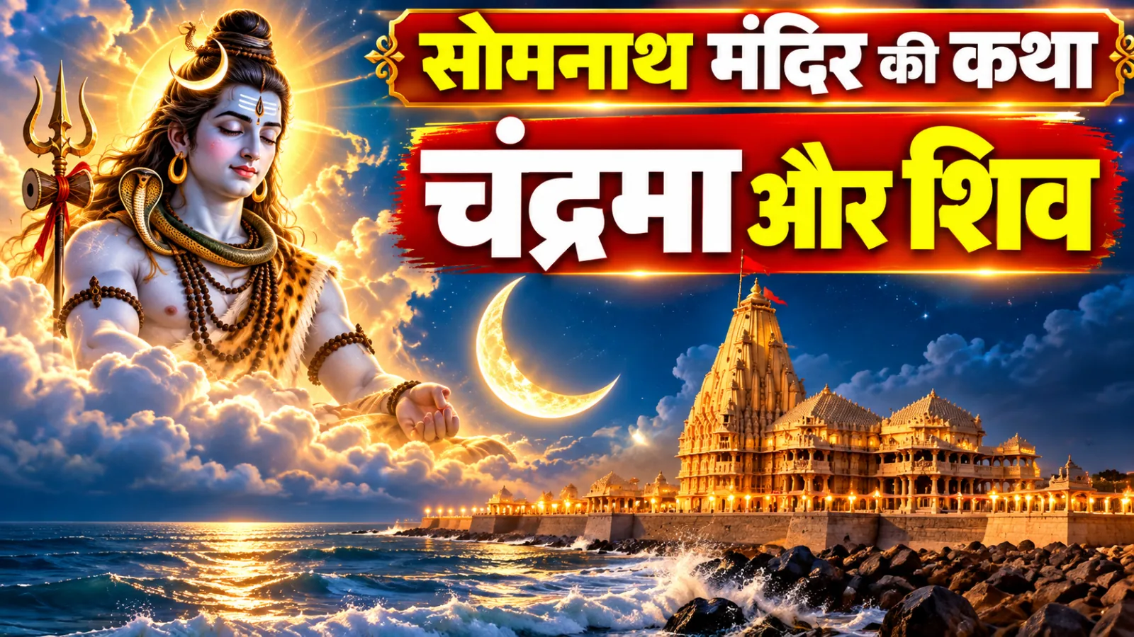 सोमनाथ मंदिर की कथा: समुद्र किनारे शिव ज्योतिर्लिंग और चंद्रमा की तपस्या
