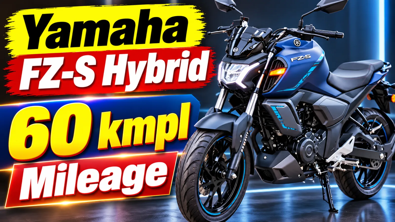 Yamaha FZ-S Hybrid streetfighter with claimed 60 km/l mileage for Indore riders